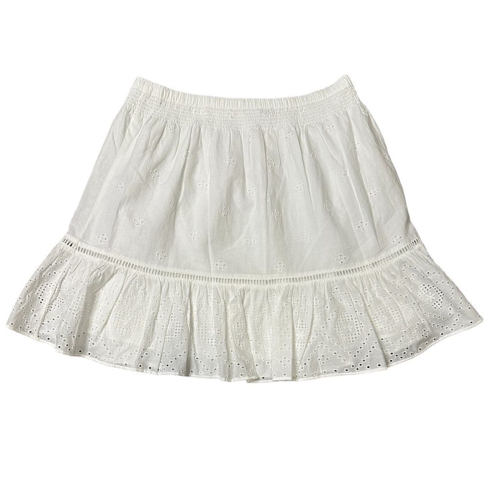 Madewell White Eyelet Ruffle Mini Skirt - Picture 4 of 14